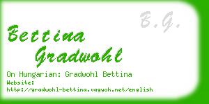 bettina gradwohl business card